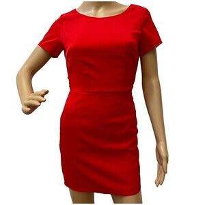 Tobi TBS105 Mini Casual‎ Red Dress Lined Cute And Sexy Dress Size S